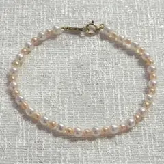 タサキ TASAKI K18 ブレスレット 2連 淡水真珠 3色パール 美品 - メルカリ