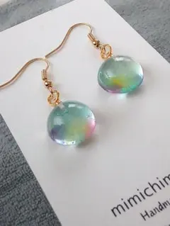 ネピア様　ガラス　レジン　ピアス　リング ネピア様 ガラス レジン ピアス リング - メルカリ