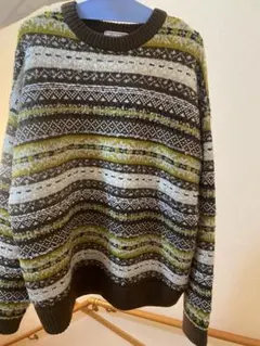 定価8800円ディスコート ニットセーター オーバーサイズ フェアアイル柄