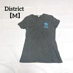 District 【M】グレー 半袖Tシャツ トップス　春　夏　秋　冬　古着