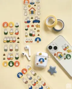 ミッフィー miffy 韓国 ダイソー クリアステッカー 3シートセット