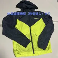【蛍光】黄緑adidas neo ウィンドブレーカー フード付き
