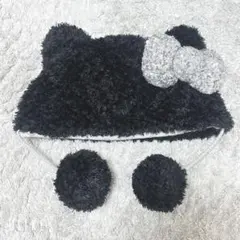 usj キティ ファンキャップ 黒