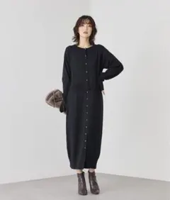 レイヤードニットワンピース