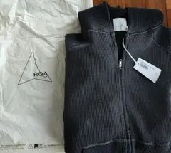 【新品】roa hiking ワッフル パーカー ブラック M