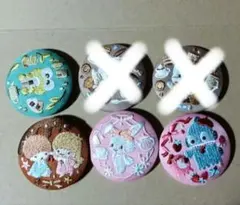 サンリオキャラクターズ　刺繍缶バッジ　 4点セット