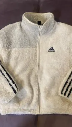 adidas フリースジャケット 140cm ボア　ライン入り