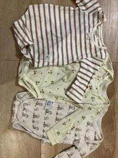 ユニクロ、バースデー長袖ロンパース3点セット