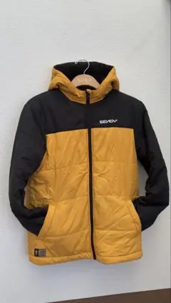SEVEN² フード付き中綿 アウター 170サイズ 裏ボア 裏起毛 ブラック