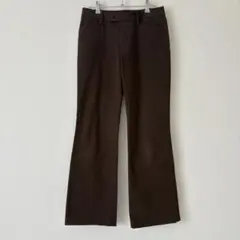 UNIQLO ユニクロ フレアパンツ M 64 ブラウン チノパン 綿