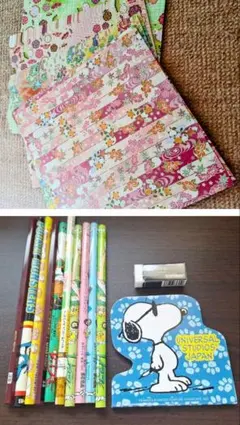 ​鉛筆 10本 ＆ 消しゴム&メモ用紙 セット 和風ちよ紙付き