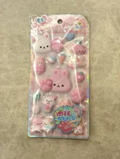 正規品　もちプニューステッカー　うさぎ　肉球スクイーズ付き