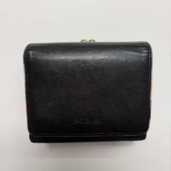 ※留め具破損有※ PoulSmith ブラック 三つ折り財布