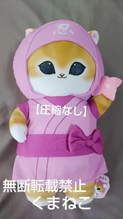 モフサンド 忍者にゃんBIGぬいぐるみ ピンク くのいち mofusand