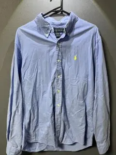 Ralph Lauren カスタムフィット 長袖シャツ 青