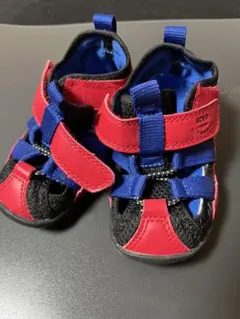 BdeR/IFME サイズ15.0cmキッズ サンダル レッド/ブラック/ブルー