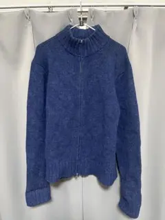 希少　ラルフローレン　ドライバーズニット　ダブルジップ　ポニー無し　ラムウール