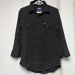 Wranglar ナノユニバース別注　ガーゼ生地　黒シャツ　7分袖