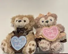ダッフィー＆シェリーメイ バレンタイン ぬいぐるみバッジ