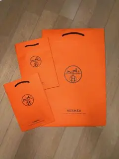HERMES ギフト用オレンジバッグ 2サイズセット