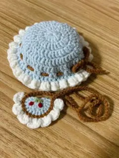 ぬい用　帽子　被り物　スタイ　かぎ針 編み物 ハンドメイド　ぬい服