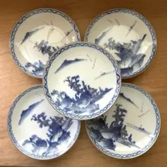 古伊万里 渦福 染付海老蟹向付 皿 6枚 小皿 取り皿 - メルカリ
