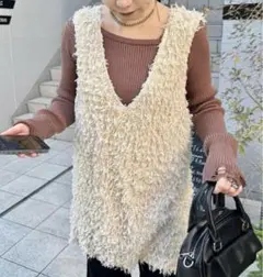 KK様専用 Kastane【裏地有】ファーロングベスト　アイボリー