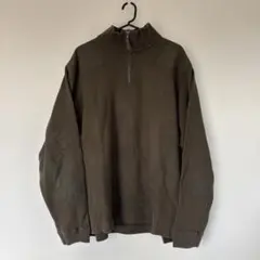 Eddie Bauer ハーフジップリブ編みコットンニット