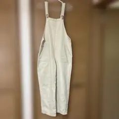 ベージュ コットンサロペット 2ポケット