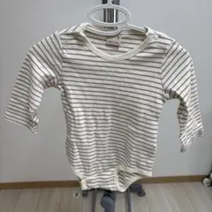 petit main ボーダー ロンパース 80cm