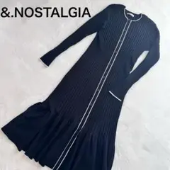 【完売品】&.NOSTALGIA skinholic 配色リブニットワンピース