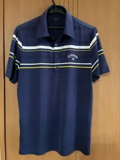 Callaway ネイビー ストライプ シャツ　LLサイズ