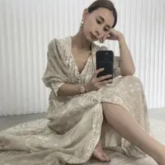 AMERI MEDI PALACE EMBROIDERY DRESS S