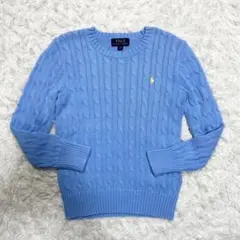 専用 近年 ポロラルフローレン ケーブルニット セーター 水色 小さめ XS