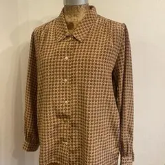 vintage 古着　レトロ　花柄　総柄　柄シャツ　昭和レトロ