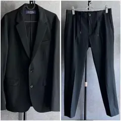 【超美品】ナノユニバースダメリーノセットアップスーツXLブラック２点セット