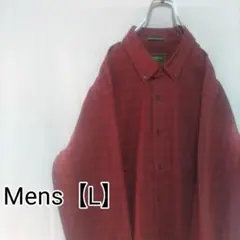 K42【美國進口】Eddie Bauer 長袖襯衫【男士L】酒紅色格紋