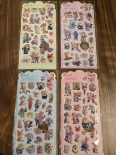 ズートピア2　 3D立体シール　4枚セット