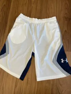 UNDER ARMOUR バスケットボールパンツ ホワイト/ネイビー
