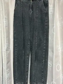 SHEINダークグレー ハイウエストデニム