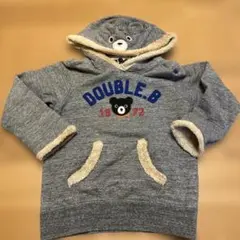 DOUBLE.B フード付きトレーナー 120cm グレー