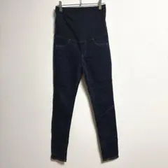 ✨ ユニクロ【Ｍ】✨ マタニティ パンツ スキニー ウエストゴム 美脚 黒