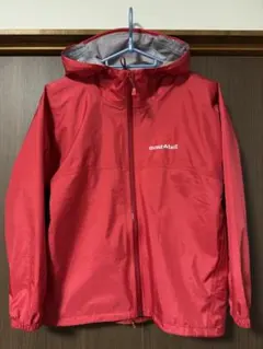 【美品】mont-bell レイントレッカー Kid's 140 レッド
