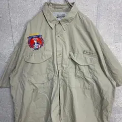 コロンビアPFG 刺繍　ワッペン　フィッシング半袖シャツ　ビックサイズ2XLのサムネイル
