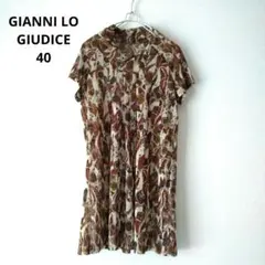 GIANNI LO GIUDICE 総柄 チュニック ワンピース シアー 40