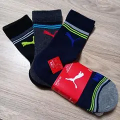 新品 PUMA プーマ 靴下 21-23cm 3足セット ハイソックス②