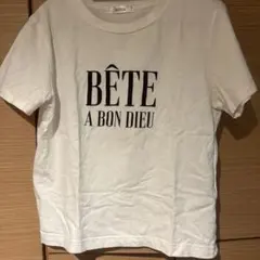 NICE CLAUP ロゴプリント 半袖 Tシャツ クルーネック