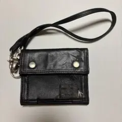 PORTER 二つ折り財布 ストラップ付き ブラックのサムネイル