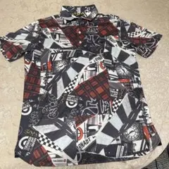 callaway ゴルフ　半袖シャツ チェック柄 グラフィック