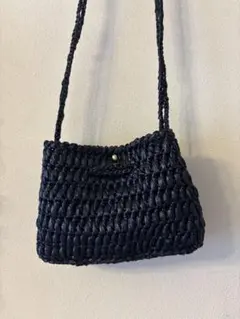 ハンドメイド　ブラックポシェット